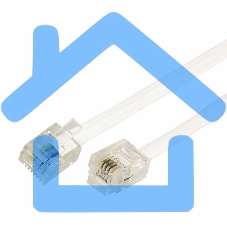 Телефонный шнур, удлинитель RJ-11(6P-4C), длина 2 метра, белый Rexant