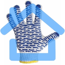 Перчатки х/б с нанесением ПВХ (