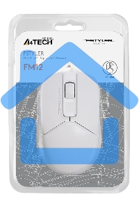 Мышь проводная A4Tech Fstyler FM12 белый, 1200 dpi, USB, кнопки - 3