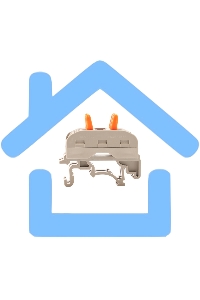 Клемма соединительная многоразовая проходная 4-полюсная, с креплением на DIN-рейку (0,08-4 мм²) серая (50 шт./уп.) Rexant