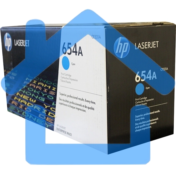 Тонер Картридж HP 654A CF331A голубой для HP CLJ Ent M651n/M651dn/M651xh/M680dn/M680f (15000стр.)