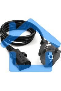 Кабель питания Cord Power Gembird/Cablexpert PC-186 / 1.8м, Schuko- C13, 6А, черный, с зазем.