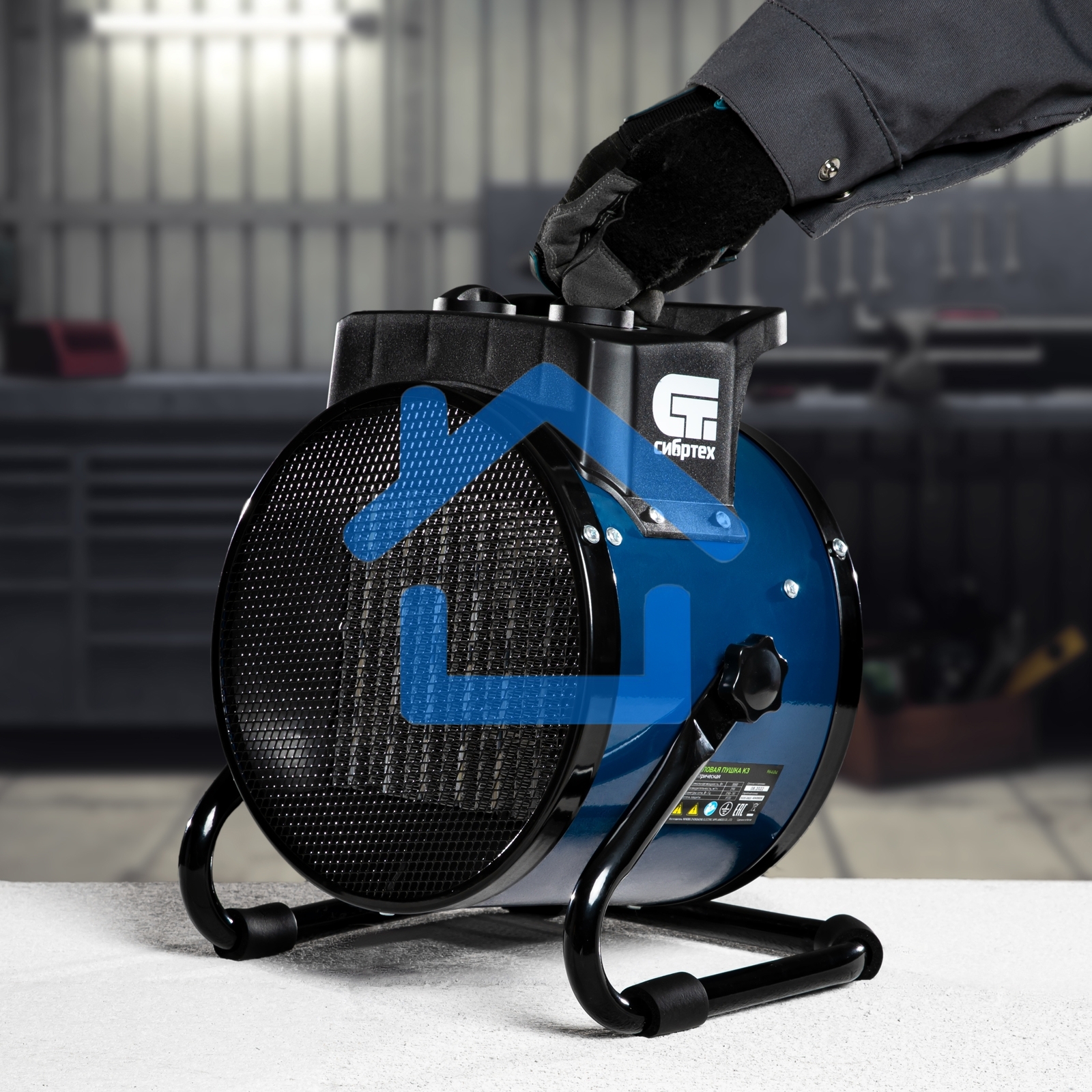 Тепловая пушка керамический нагреватель Сибртех K3, 3 режима, 230В, 1500/3000 Вт