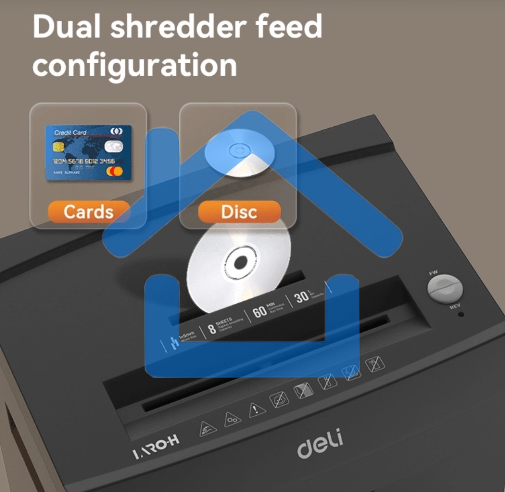 Уничтожитель бумаги Deli Шредер ET098