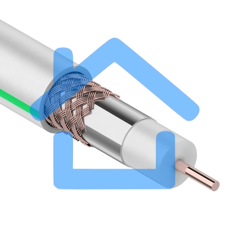 Кабель SAT 703B+Cu/Al/Cu, (75%), 75 Ом, 50м., белый 01-2431-50 Rexant