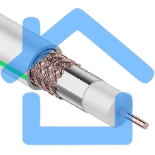 Кабель SAT 703B+Cu/Al/Cu, (75%), 75 Ом, 50м., белый 01-2431-50 Rexant