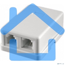 Розетка телефонная TA-102 RJ-11 (6P4C) внешняя 2 порта, белая