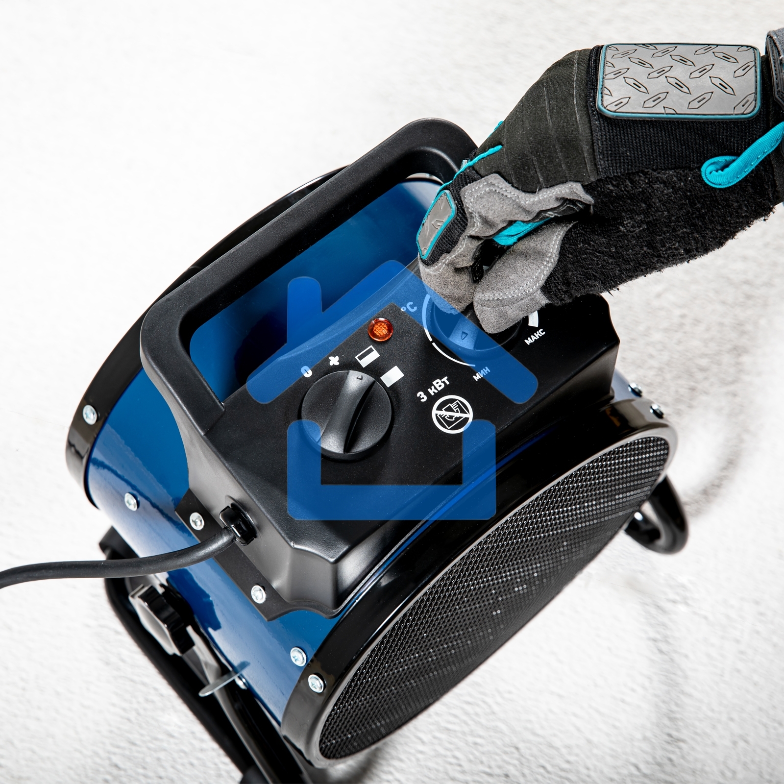 Тепловая пушка керамический нагреватель Сибртех K3, 3 режима, 230В, 1500/3000 Вт