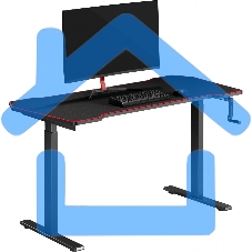 Стол для компьютера Cactus CS-MDL-BK столешница МДФ, черный