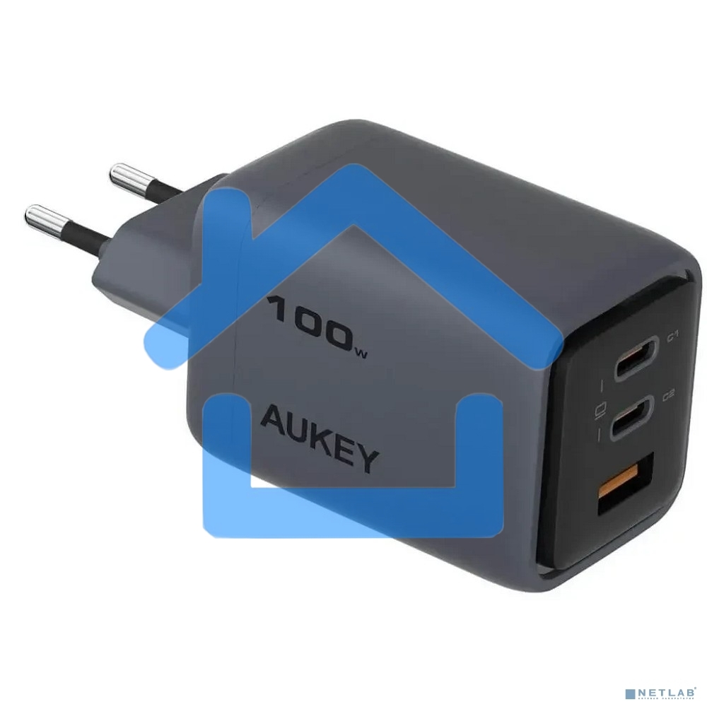Сетевое зарядное устройство Aukey Comet Mix 100W серый