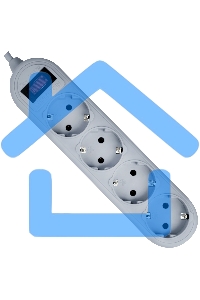 Сетевой фильтр Defender ES Lite, 1.8м, 4 розетки, серый