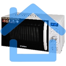 Микроволновая печь Hyundai HYM-D3027 белый, 20 л, 700 Вт, переключатели - поворотный механизм/кнопки