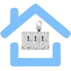 Клемма пружинная соединительная КСП 4-полюсная с заземлением и с монтажными ножками (50 шт./уп.) Rexant