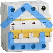 Выключатель автоматический Iek MVA20-4-040-C ВА47-29 4Р 40А 4,5кА х-ка С ИЭК