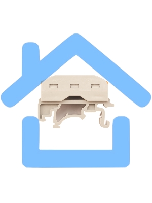 Клемма соединительная многоразовая проходная 4-полюсная, с креплением на DIN-рейку (0,08-4 мм²) серая (50 шт./уп.) Rexant