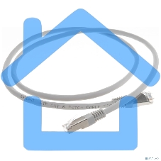 Пaтч-корд Rexant F/UTP, кат.6, RJ45-RJ45, экранированный, PVC серый, 1м