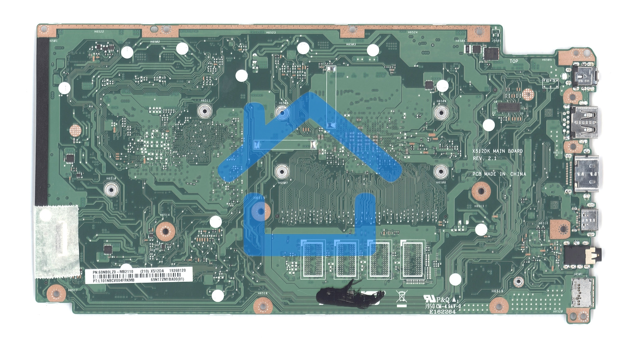 Материнская плата для Asus X512DA R5-3500U 90NB0LZ0-R00100