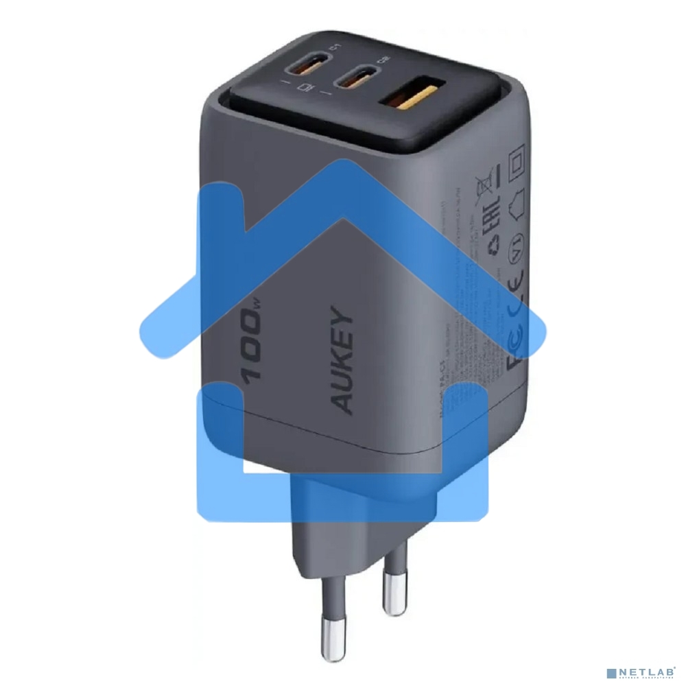 Сетевое зарядное устройство Aukey Comet Mix 100W серый