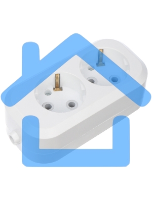 Колодка 2 гнезда с заземлением Rexant