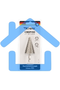 Сверло по металлу ступенчатое 9,0-36,0 мм Kranz