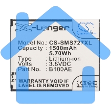 Аккумулятор CameronSinoCS-SMS727XL B100AE для Samsung GT-S7270/GT-S7272/S7275 Galaxy Ace 3/S78983.8V / 1500mAh