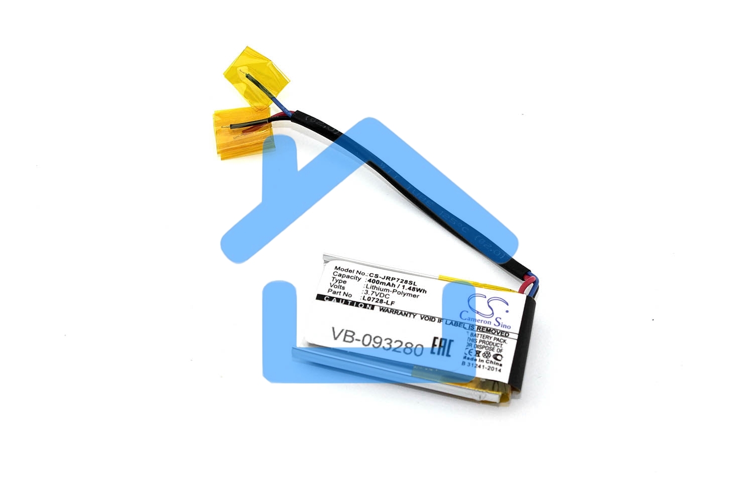 Аккумуляторная батарея CameronSino CS-JRP728SL для JBL JR POP 3.7V 400mAh / 1.48Wh