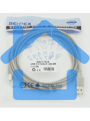 Кабель USB2.0 USB A (m)/USB B (m) 3м