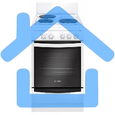 Плита электрическая Gefest 5140 0031 белый, конфорок 3 шт, духовка 55 л, 50 см x 85 см x 58.5 см