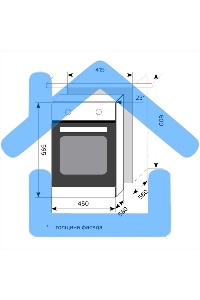 Духовой шкаф LEX EDP 4571 BLобъем 55л, LED таймер, 7 функций, встраиваемый