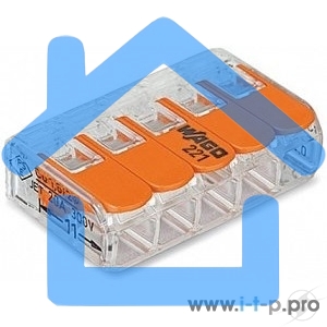 Клемма компактная Wago 221-415 5х(0,2-4,0 кв.мм)