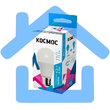 Лампа светодиодная LED BASIC A60 13Вт 220В E27 4500К Космос LkecLED13wA60E2745