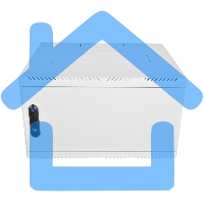 Шкаф телеком. настен, 15U, 600x650, дверь металл (ШРН-15.650.1) (1 коробка)