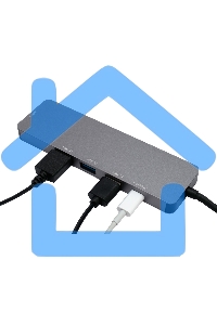 Док-станция Type-C Gembird UHB-D1, 5в1: 3хUSB3.1, Type-C PD100W, HDMI, кабель 17см, алюминий