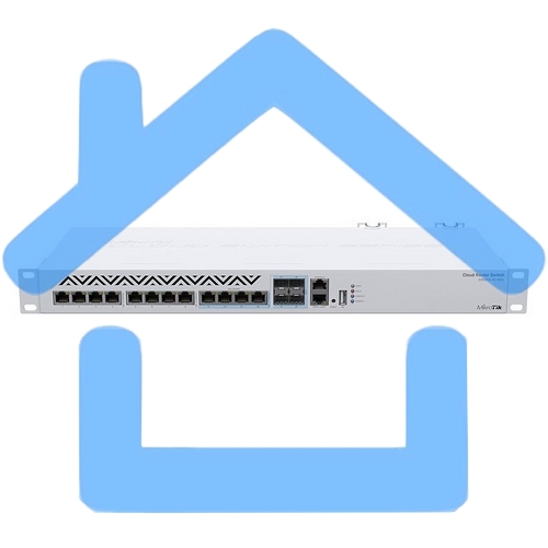 MikroTik CRS312-4C+8XG-RM Cloud Router Switch 8х 1G/2.5G/5G/10G RJ45, 4х 10G RJ45/SFP+ with RouterOS L5, 1U rackmount enclosure