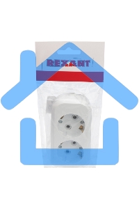 Колодка 2 гнезда с заземлением Rexant