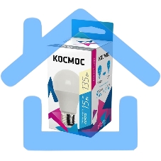 Лампа светодиодная LED BASIC A60 15Вт 220В E27 3000К Космос LkecLED15wA60E2730