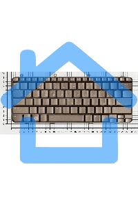 Клавиатура для ноутбука HP Pavilion DV3-1000 DV3z-1000 бронза с подсветкой