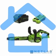 Цепная пила аккумуляторная GreenWorks G40CS30IIK4, 40V, 30 см, с 1* АКБ 4А*ч и ЗУ (2007807UB)