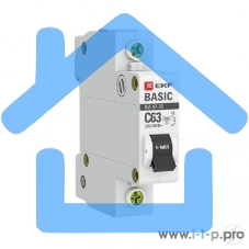 Выключатель автоматический EKF mcb4729-1-10C 1P 10А (C) 4,5кА ВА 47-29 EKF Basic