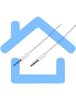 Аудиокабель Rexant 3,5 мм штекер-штекер 0,5 м белый