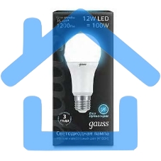 Лампа светодиодная Gauss LD102502212LED A60 globe 12W E27 4100K