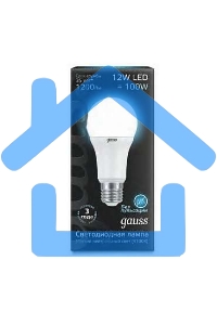 Лампа светодиодная Gauss LD102502212LED A60 globe 12W E27 4100K