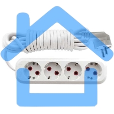 Удлинитель 4х5м с заземл. 10А IP20 У10-555 ПВС 3х0.75 UNIVersal 555-05