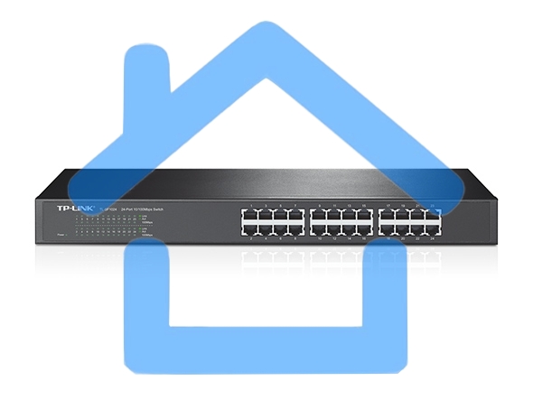 Сетевой коммутатор TP-Link SMB TL-SF1024 Коммутатор 24-port 10/100M Switch, 1U 19-inch rack-mountable steel case