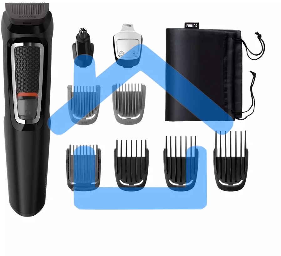 Триммер Philips MG3740/15 черный (насадок в компл:9шт)