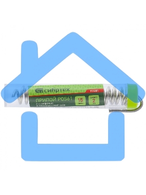 Припой с канифолью, D 2 мм, 15 г, POS61, в пластмассовой тубе Сибртех