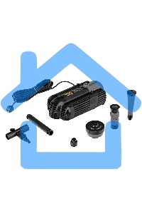 Насос фонтанный FNP90-39, 92 Вт, подъем 3,9 м, 3200 л/ч, колокольчик/каскад/гейзер Denzel