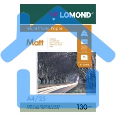 Фотобумага Lomond 0102039 A4/130г/м2/25л./белый матовое/матовое для струйной печати