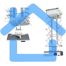 Моторизованный потолочный лифт для проектора 200см, цв. белый