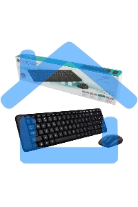 Комплект клавиатура + мышь Logitech MK220 клав:черный мышь:черный USB беспроводная